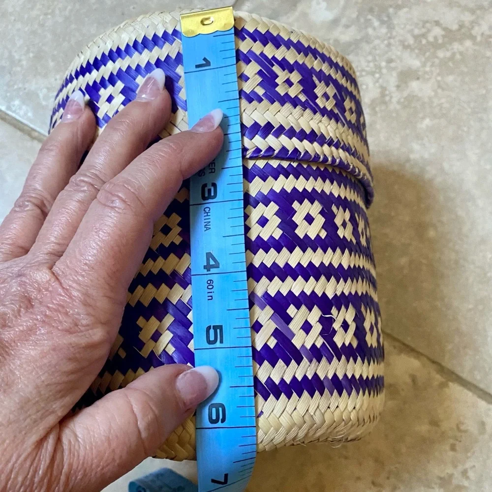 🆕 Handmade Palm Leaf Lidded Basket